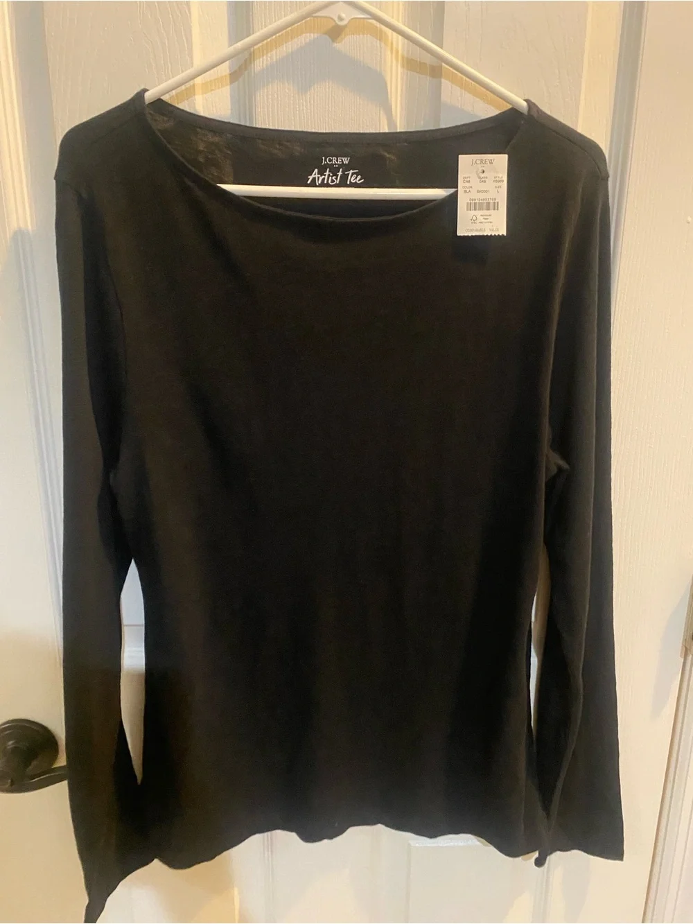 J. Crew Black Long-Sleeve Artist Tee